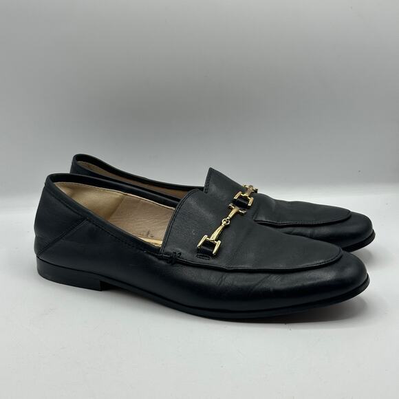 SAM EDELMAN Loraine Leather Horsebit Loafers Black Sz 7 $150 - Picture 2 of 8